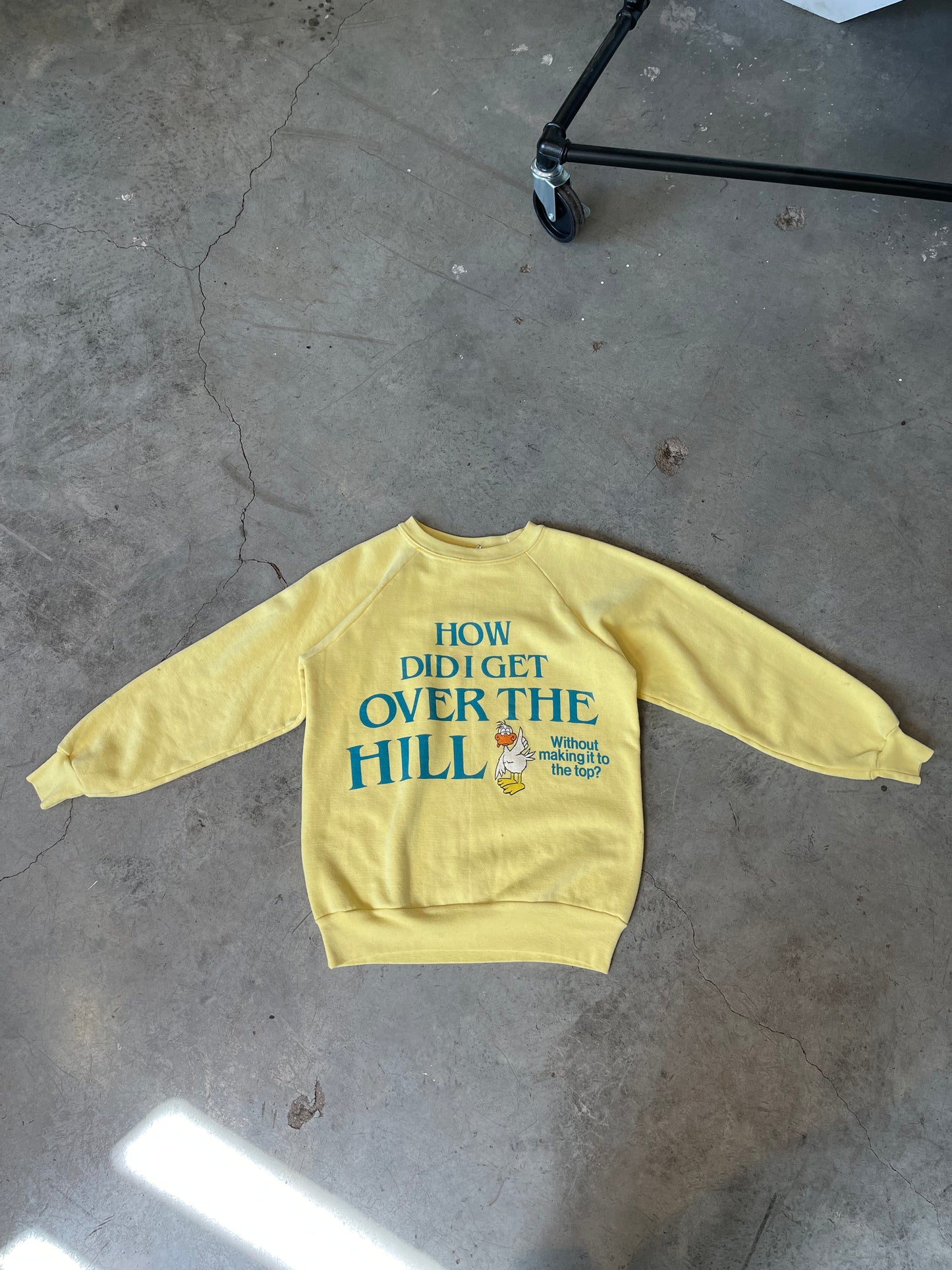 Over The Hill Graphic Crew Neck Yellow—M