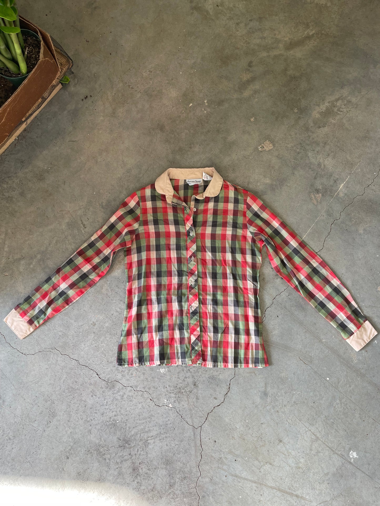 Vintage Plaid Button Down—WMNS XS