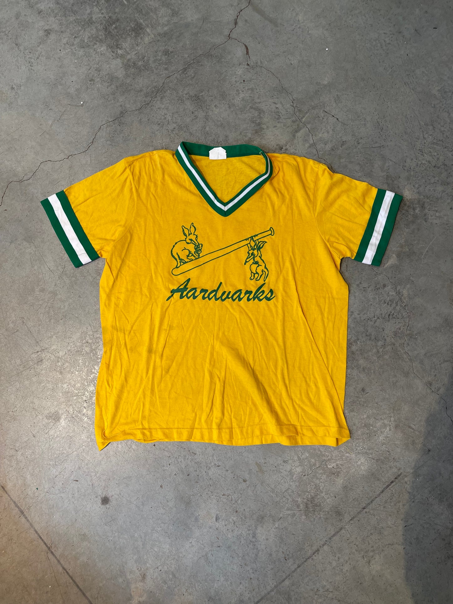 Vintage Aardvarks Yellow Shirt—M/L
