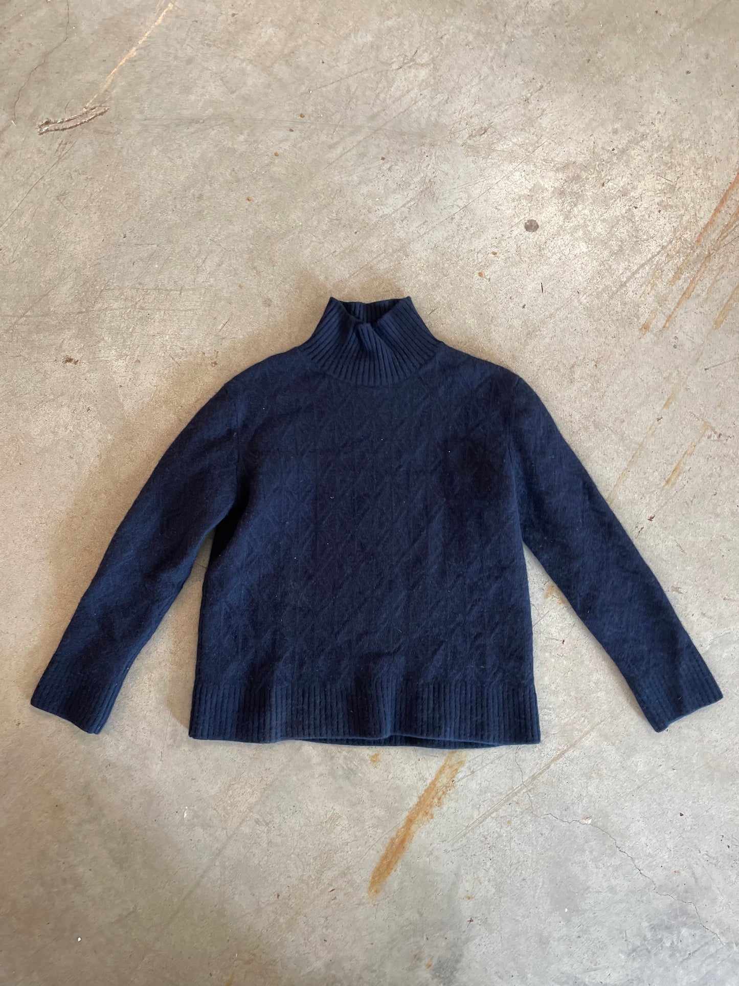 Christian Dior Navy Blue Cashmere Mock Neck Sweater—WMNS SM/M