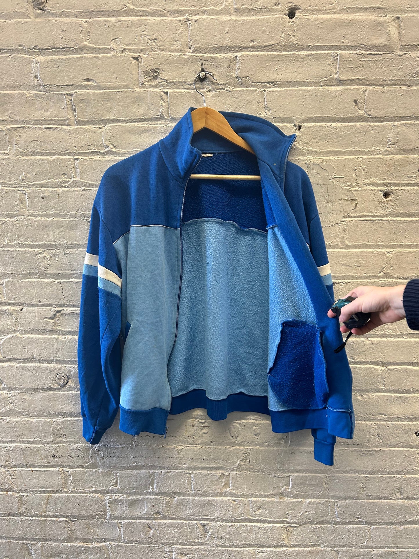 70's Blue Track Jacket - Medium