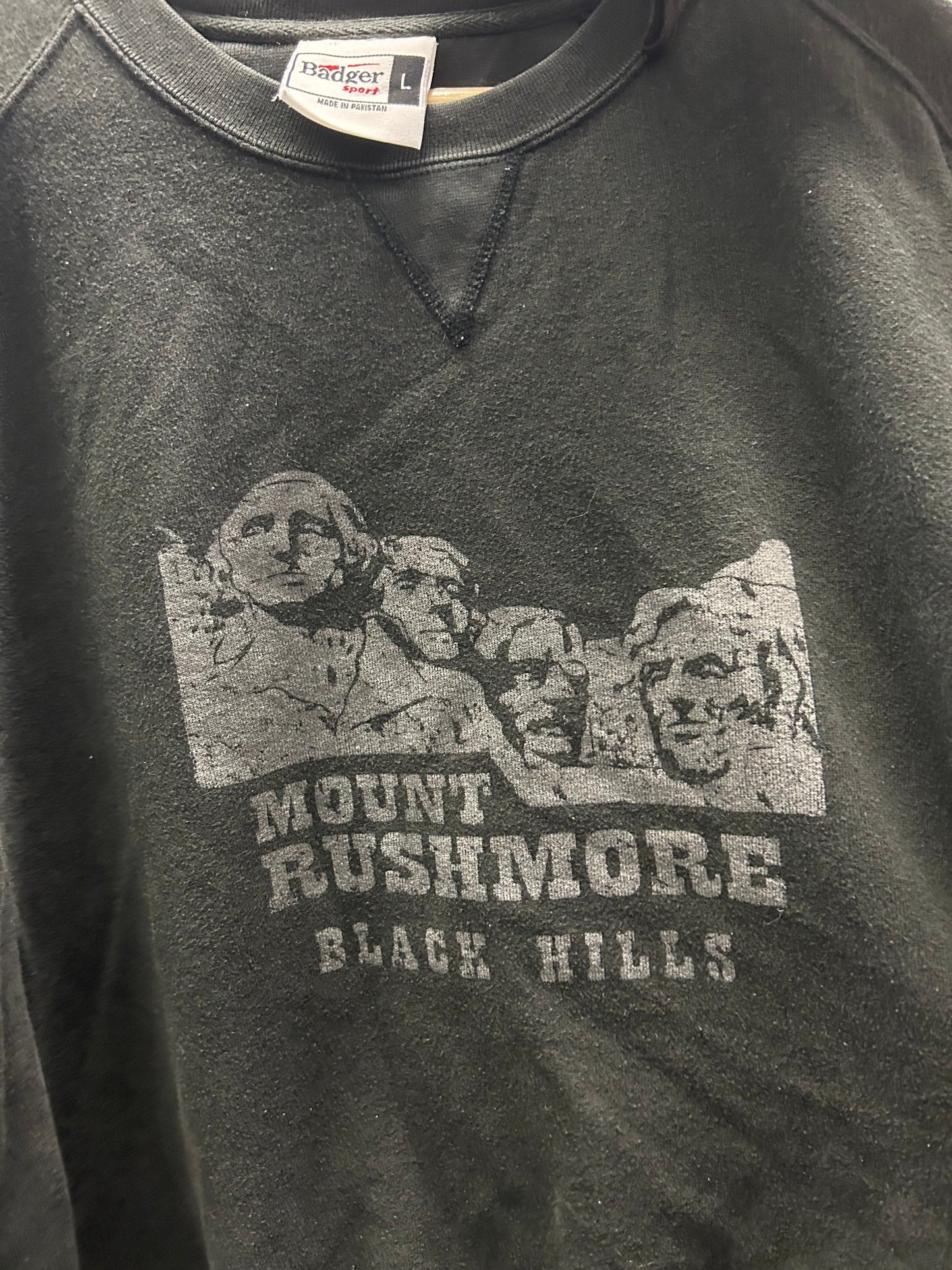 Black Mount Rushmore Crewneck - Large