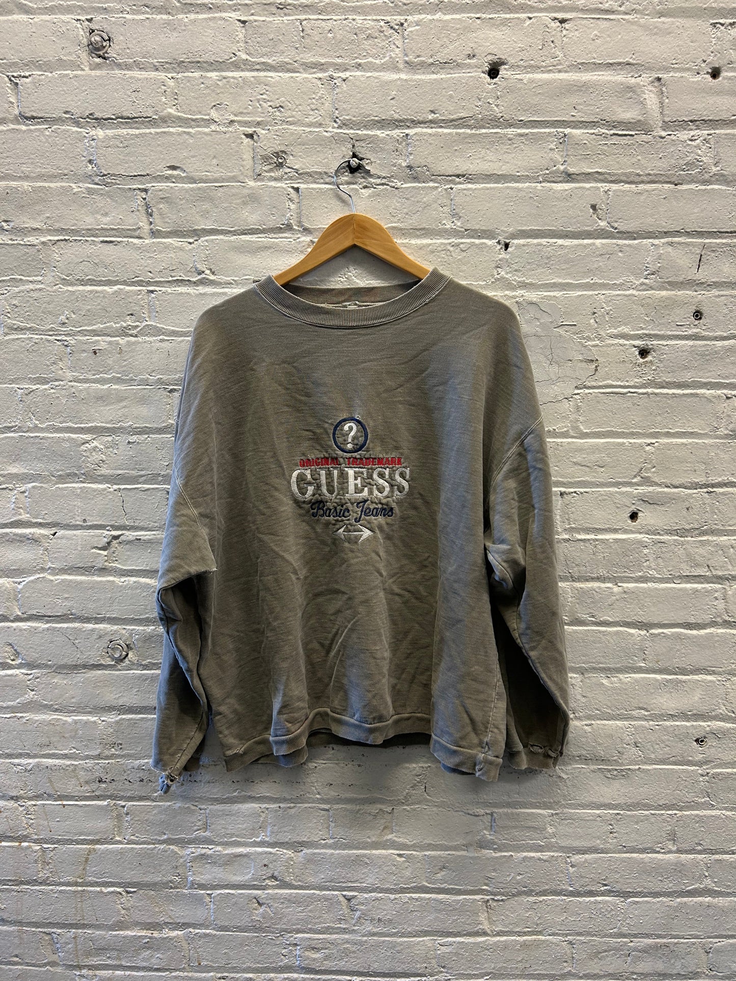 Guess Jeans Distressed Crewneck - Medium