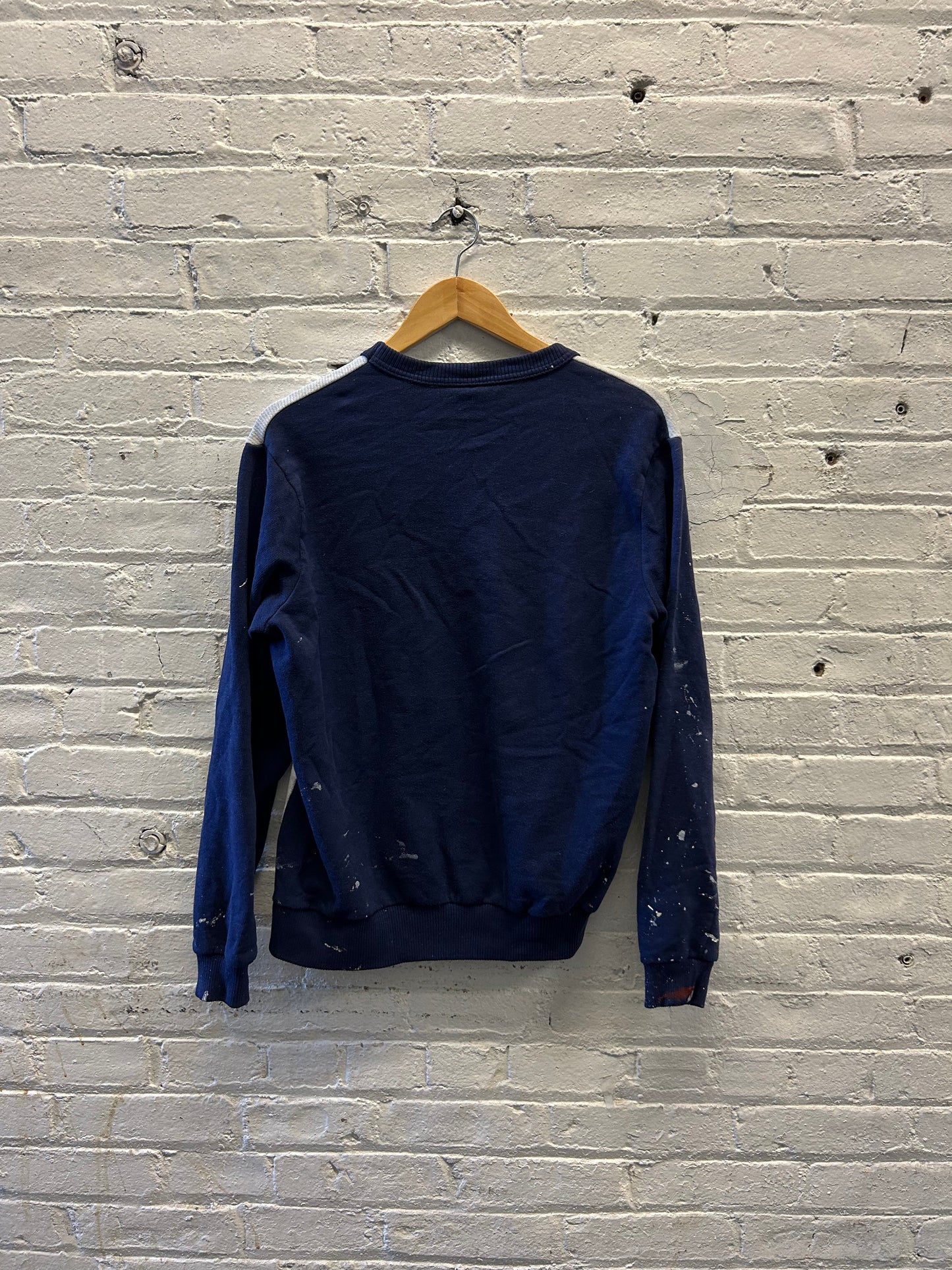 Paint Splattered Adidas Sweatshirt - Medium
