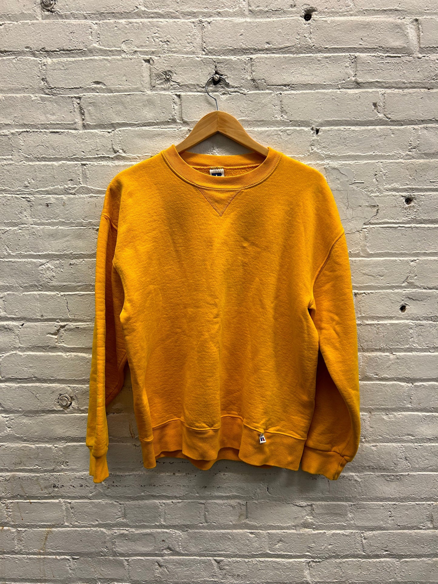 Russell Athletic Yellow Crewneck - Large