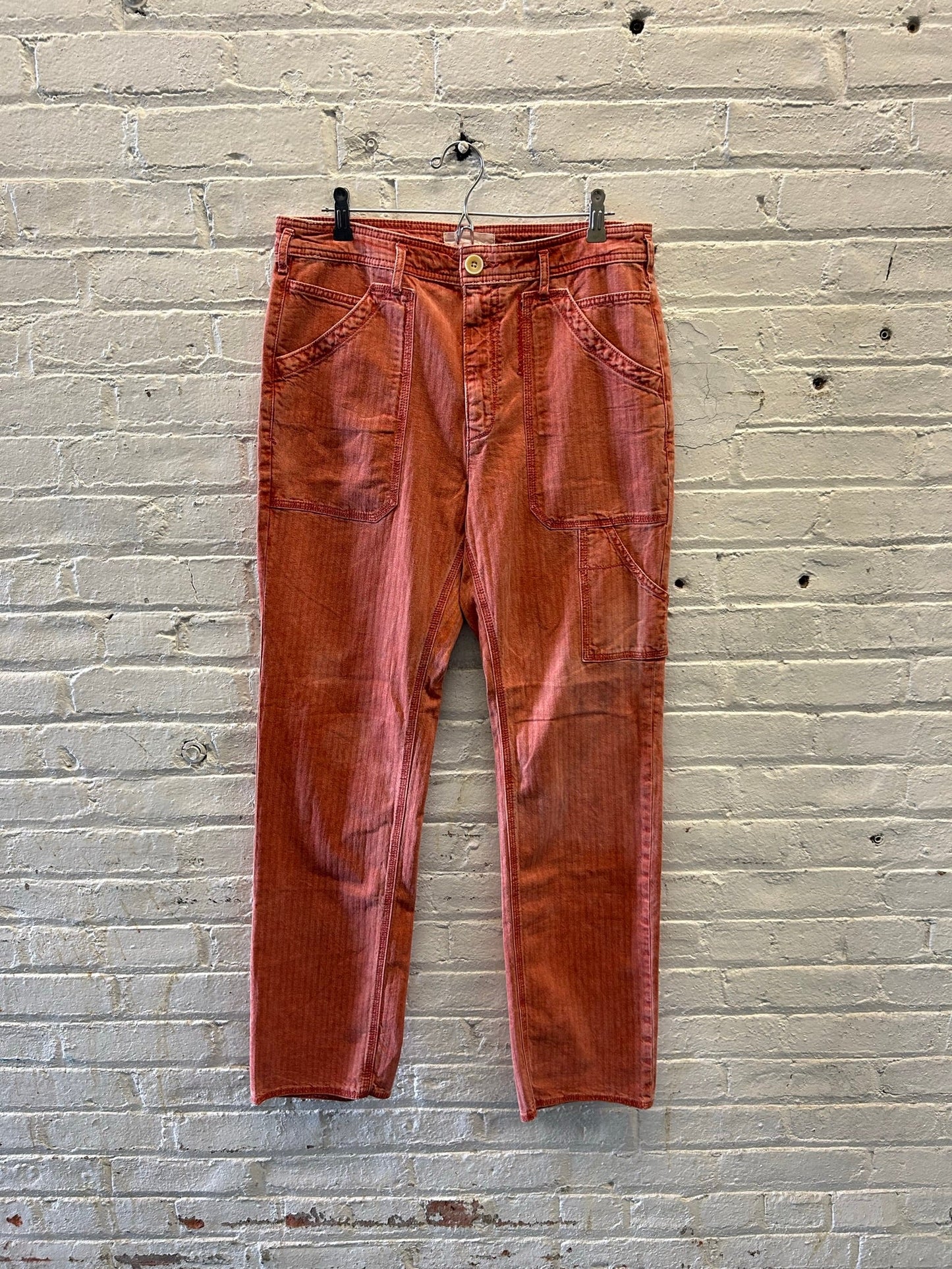 Anthropologie Red Work Pants