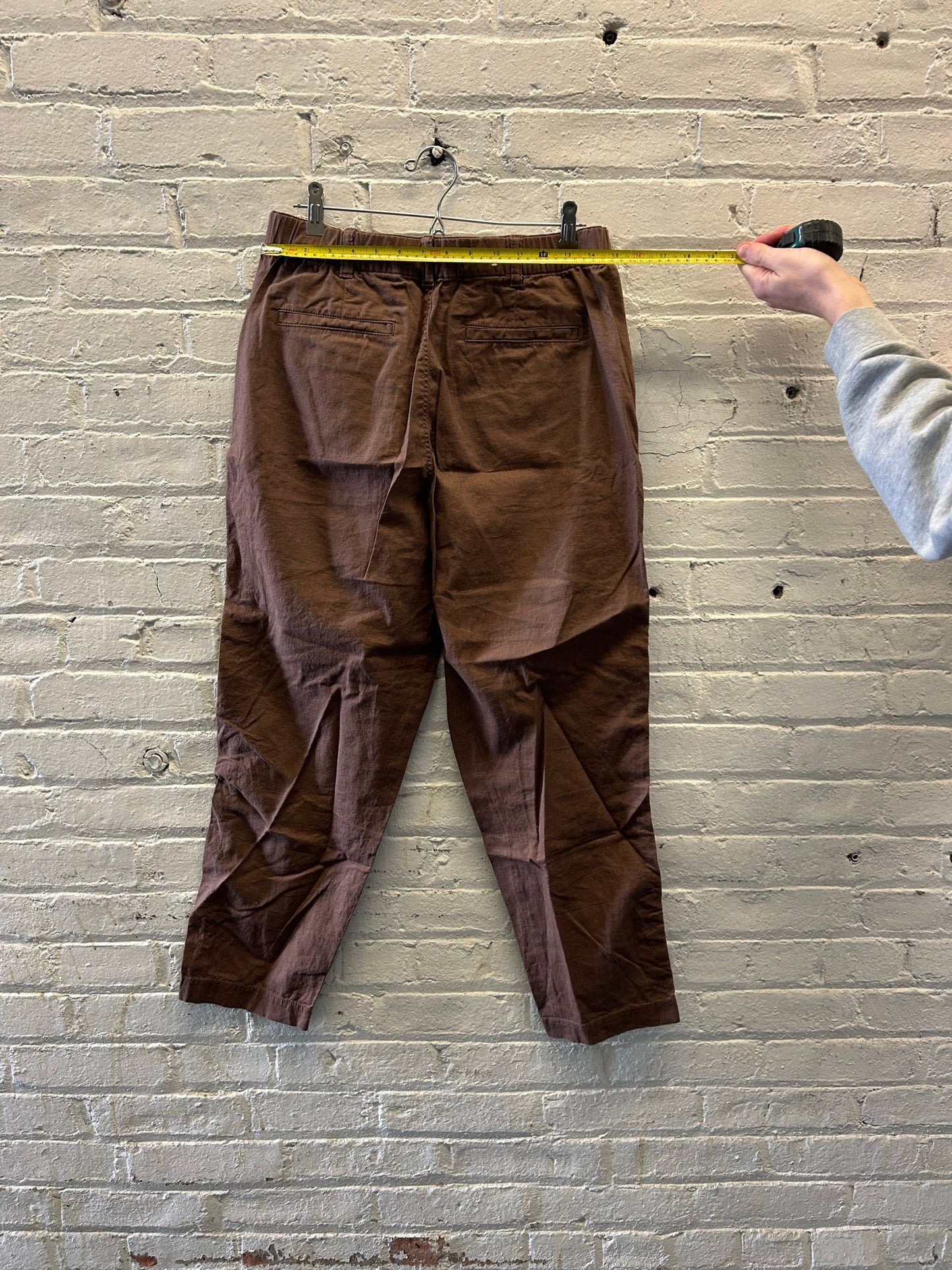 Brown Linen Uniqlo Pants