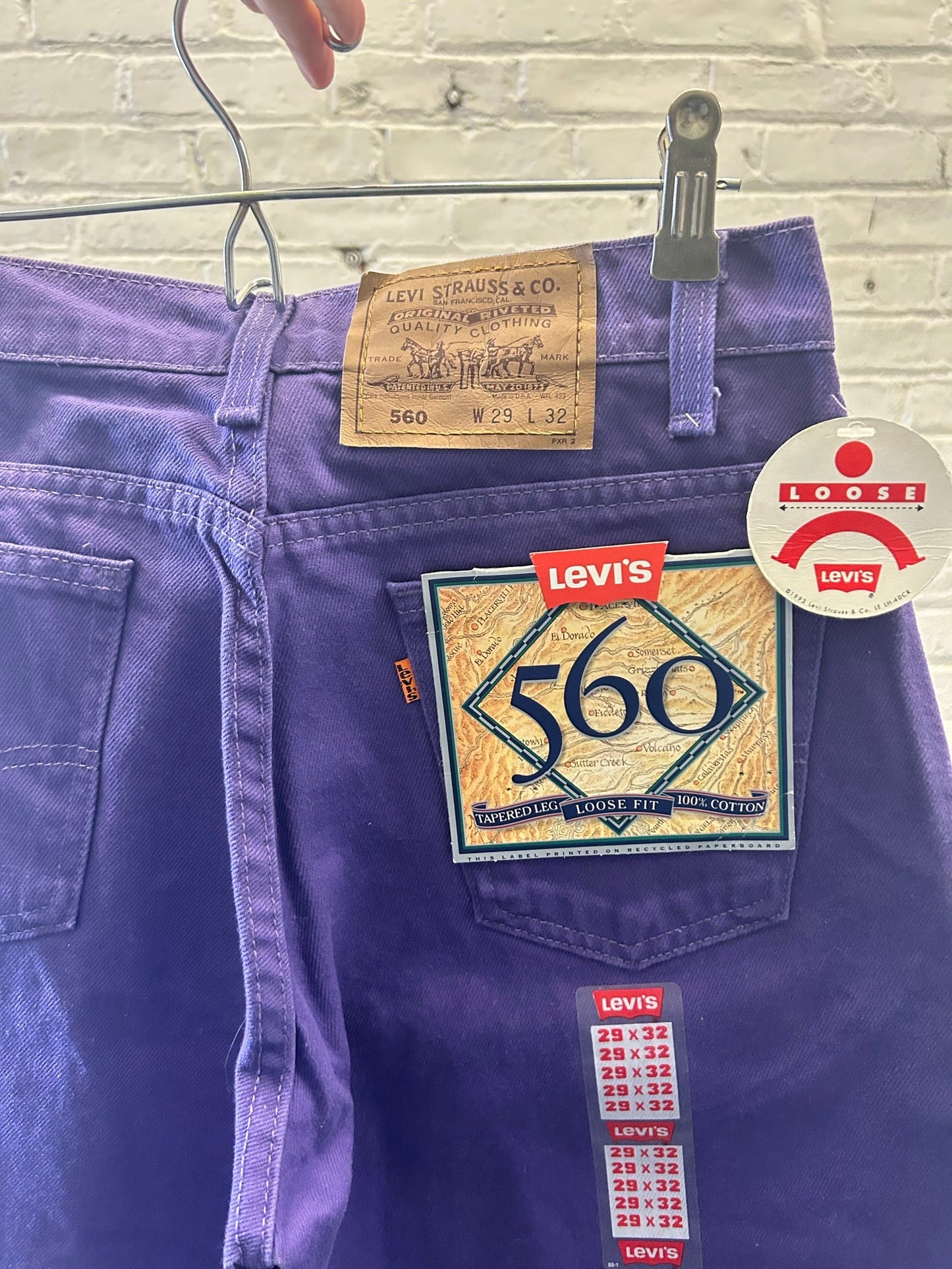 NWT Levi's 560 Purple Jeans