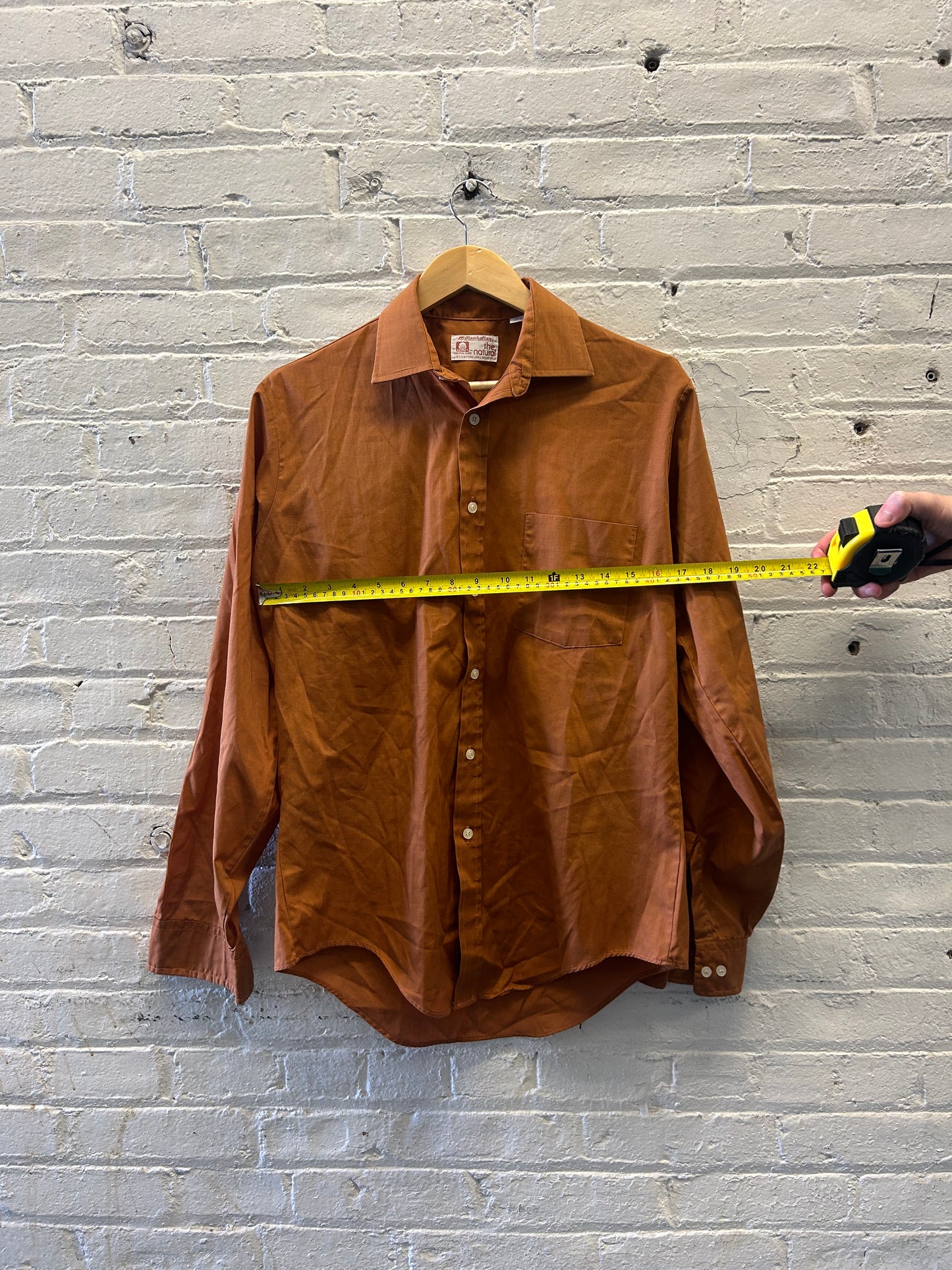Rusty Orange Collared Button-Up - Large