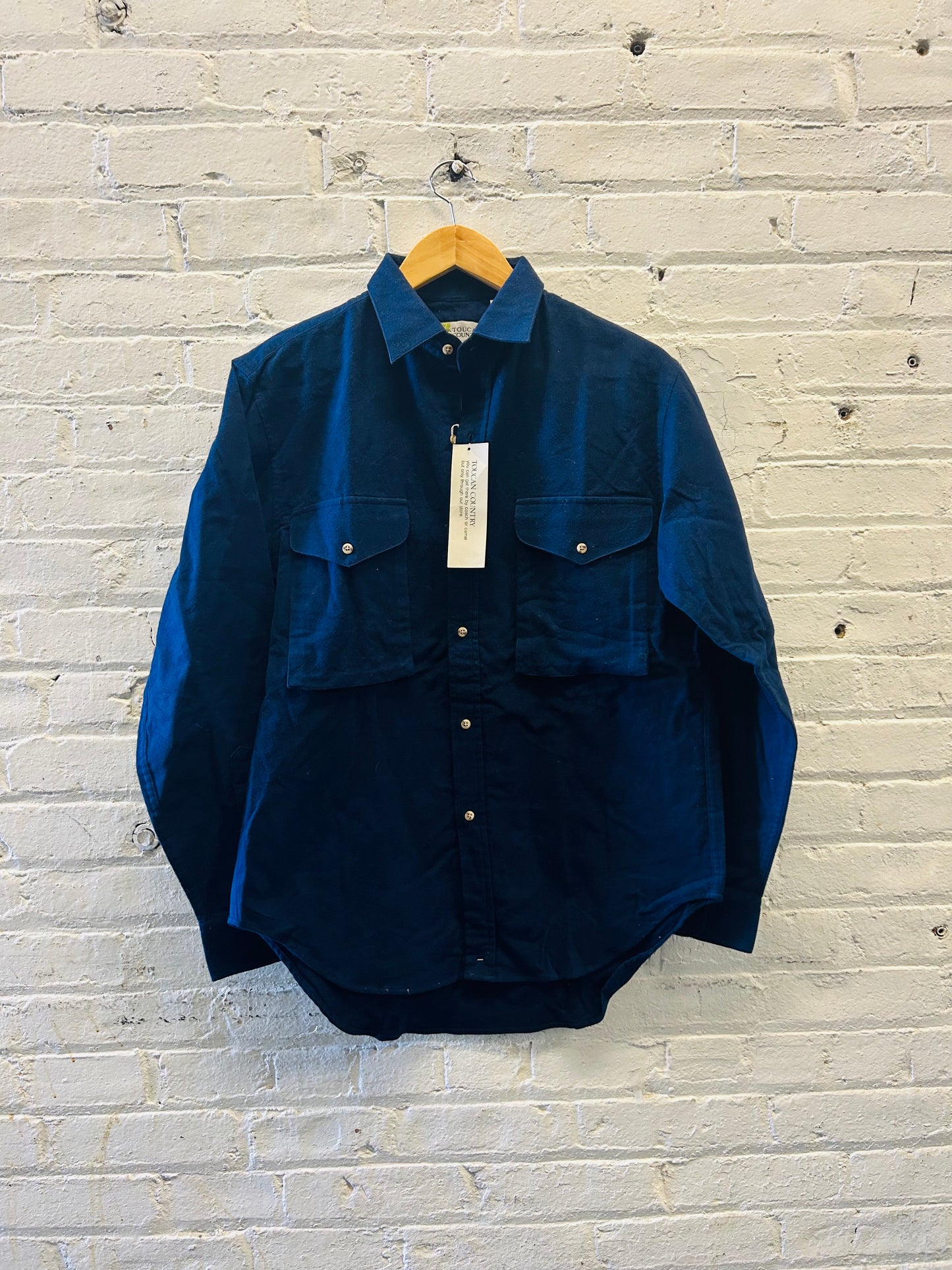 NWT Button Down Blue Shirt - Medium/Large