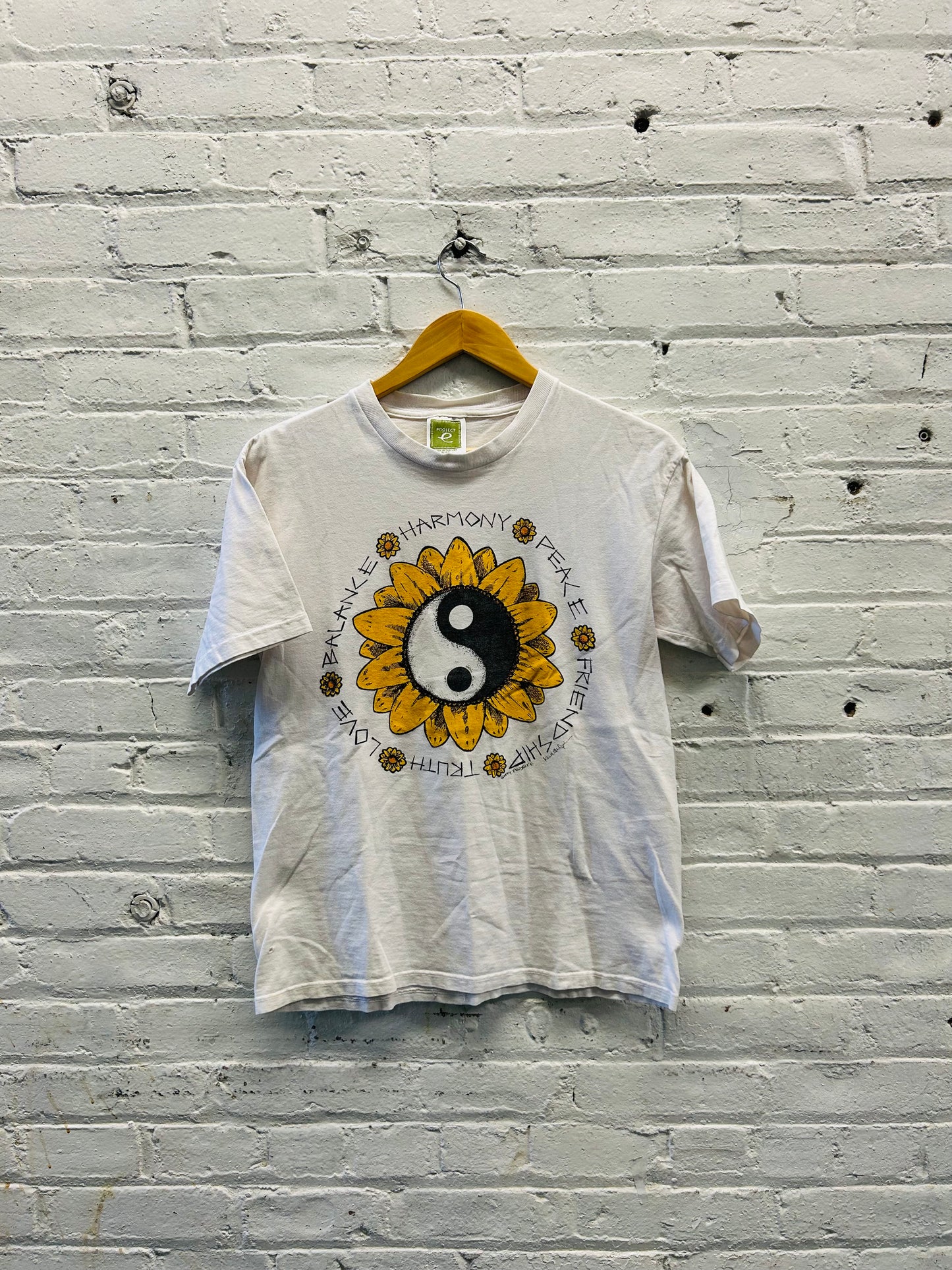 Sunflower Yin Yang Peace Tee - Small