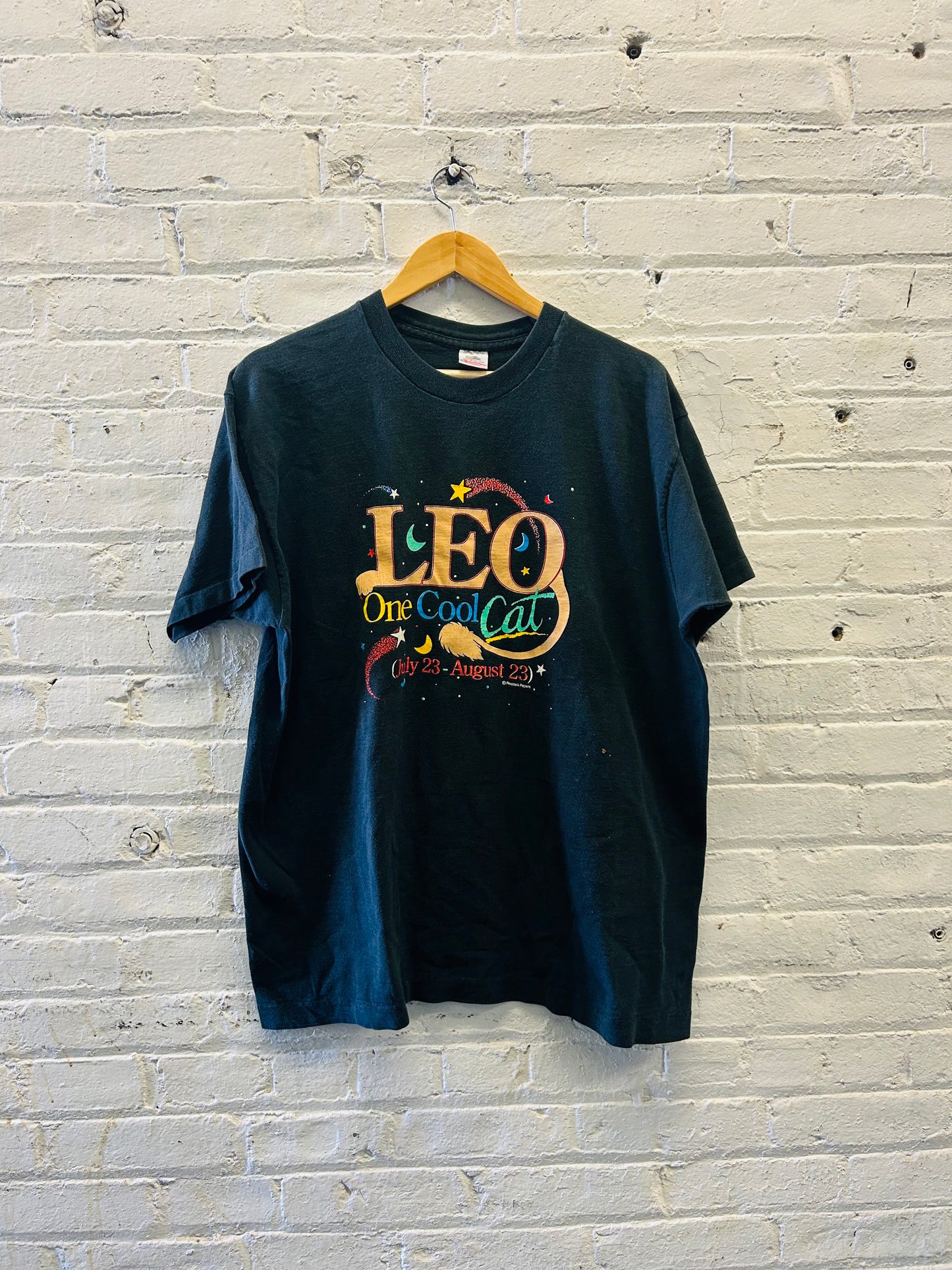 Leo Zodiac Black Tee - XL