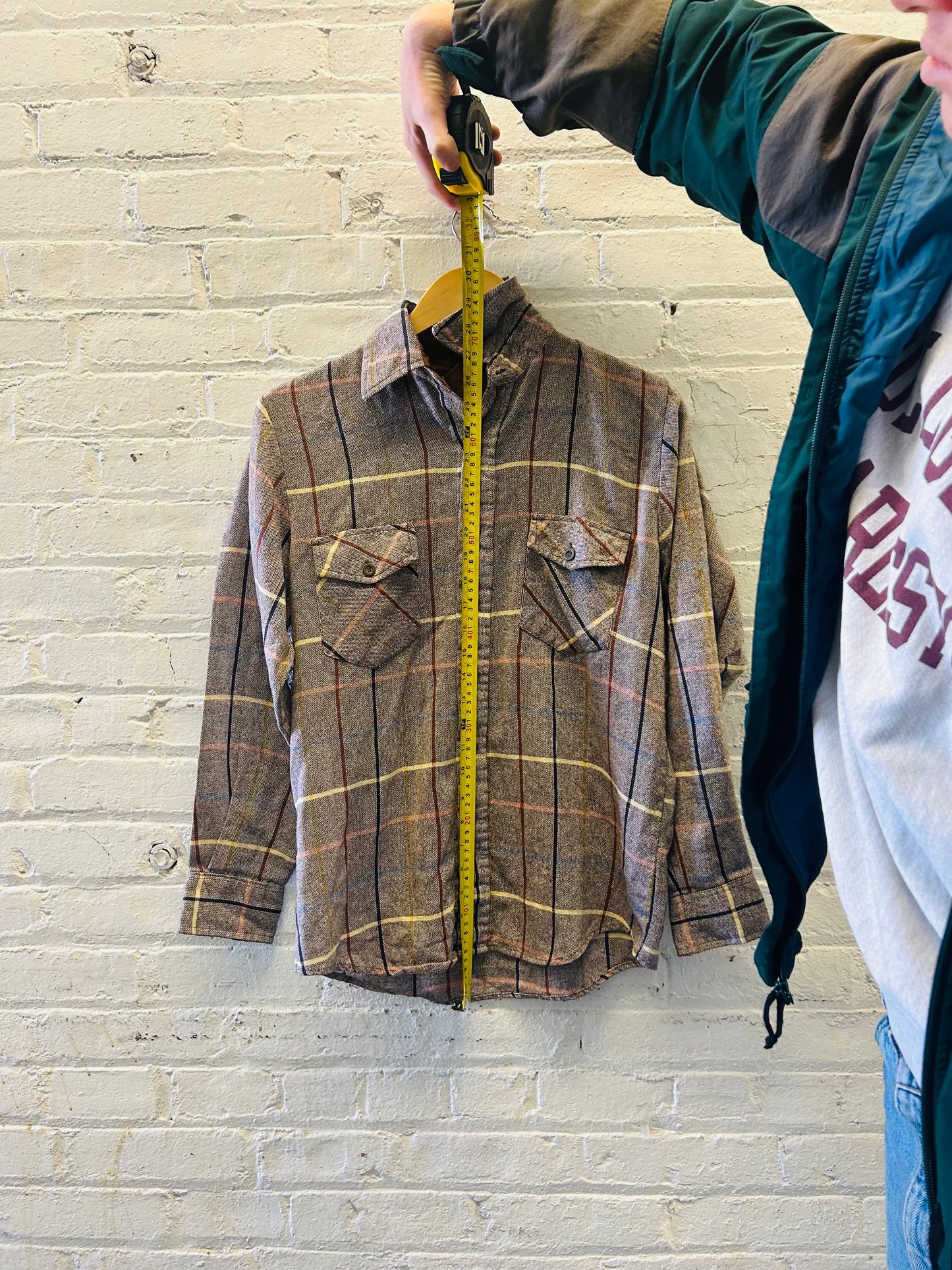 Brown Flannel Earth Tone Shirt - Medium