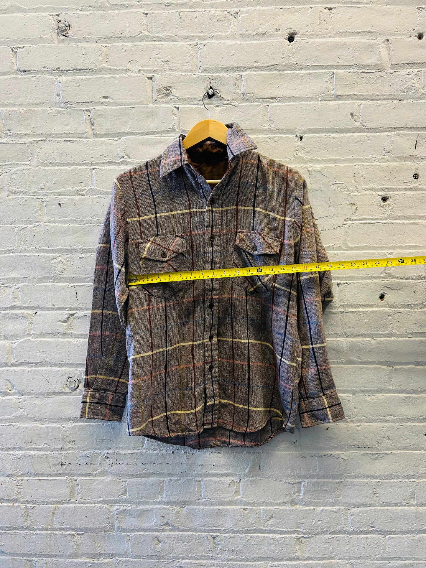Brown Flannel Earth Tone Shirt - Medium